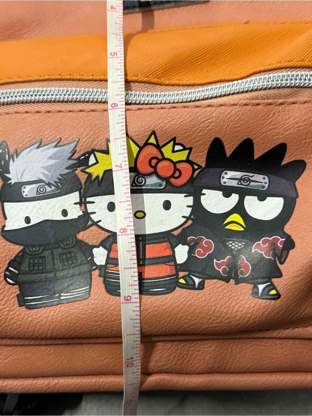 Sanrio Hello Kitty x Naruto Shippuden Women’s Mini Backpack Orange - Picture 9 of 10